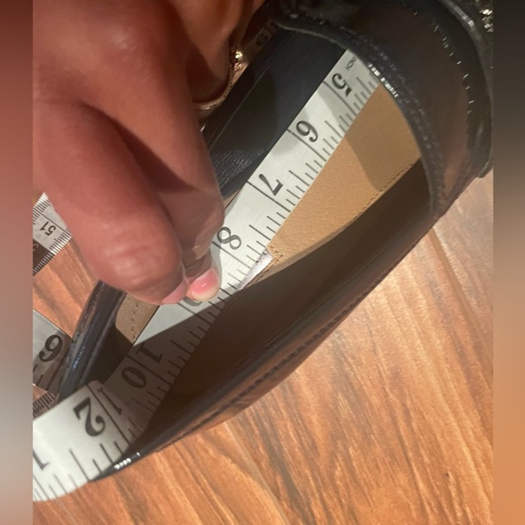 Dark Blue Shiny Loren Tahari Loafer Chunky Heels Size 10M - Picture 11 of 11